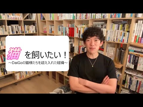 猫を飼いたい！～DaiGoの猫様たちを迎え入れた経緯～