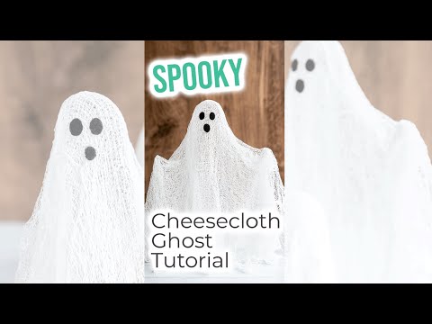 DIY Spooky Cheesecloth Ghosts for Halloween