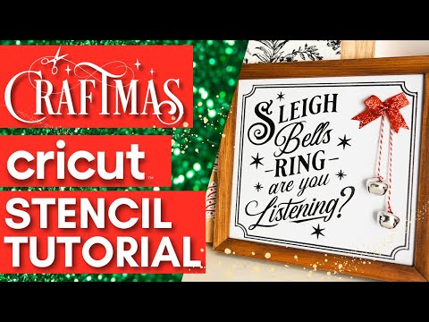 Cricut Stencil Tutorial | EASY Cricut Christmas Project