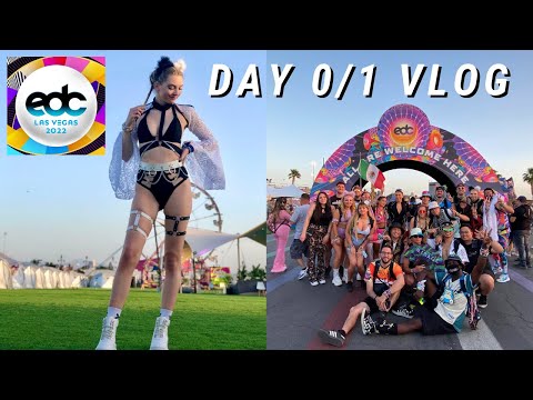 EDCLV 2022 DAY 0/1 VLOG 🌈  CAMP EDC, SUB FOCUS & WILKINSON, CHRIS LAKE, ETC.