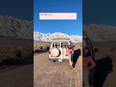 The moment I drove my van to Alabama Hills🚐✨🏔️🌅🌈💕Do you have a special moment?🥰