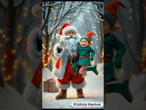 🧝Santa’s dancing with his little elf ซานต้าเต้นกับเอลฟ์#littleelf,