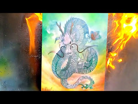 BIG TOTEM DRAGON by Spray Art Eden