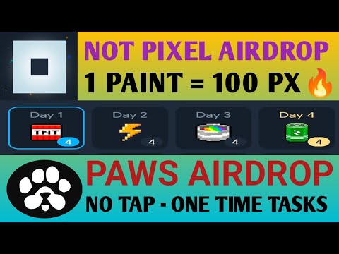 Not Pixel Airdrop Update 100 PX Coin Trick | Not Pixel Airdrop Daily Streaks | Paws Airdrop Update