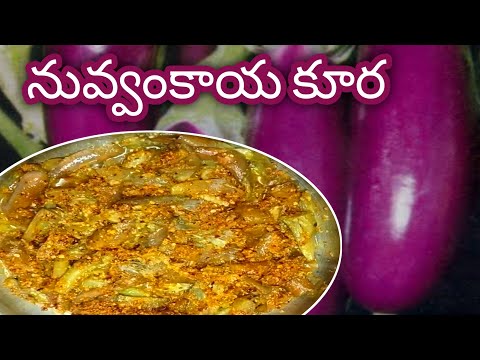 నువ్వoకాయ కూర /  నూనె వంకాయ in telugu by nestama food world