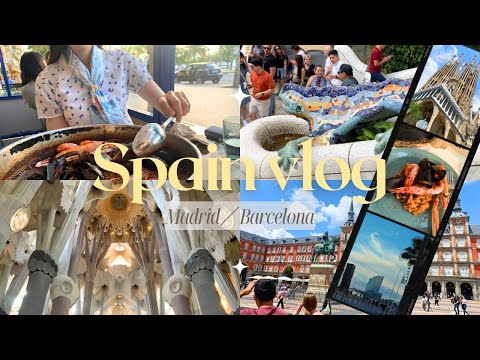 [Travel Vlog of a Japanese couple] Madrid and Barcelona by train | Exquisite gourmet food