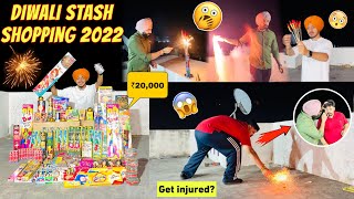 Diwali stash 2022 🥵 testing crackers gone wrong 😱- helicopter, Skyshot , rocket’s , anar 🔥