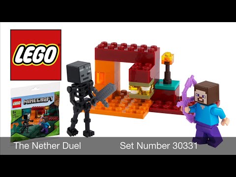 Lego Minecraft The Nether Duel (30331) Polybag Stop Motion Speed Build