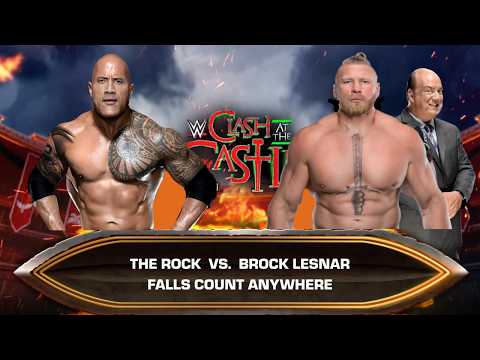 "Falls Count Anywhere" Match | The Rock vs. Brock Lesnar | WWE Clash at the Castle