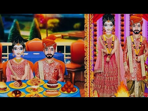 Part 2 - Love with Arranged Marriage Rituals - Royal Indian Wedding Makeup💄 and dressup👗