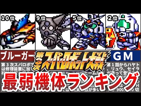 【TOP10】第３次スーパーロボット大戦最弱機体ランキング