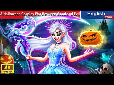 A Halloween Cosplay War Between Good and Evil 👼😈🌛 Fairy Tales in English @WOAFairyTalesEnglish