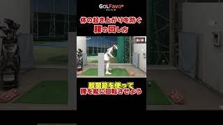 【腰の切り方・回し方】股関節は縦に使おう！回転をスムーズに速くする振り方コツ　#腰の回転 #ゴルフ #ゴルファボ #笹原優美