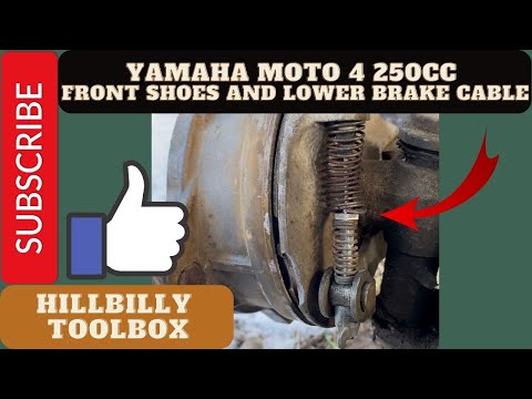 Yamaha Moto4 - How to change the brake shoes and lower front brake cable - The HillBilly ToolBox Way