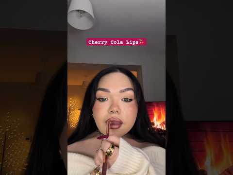 VIRAL Cherry Cola Lips 🥤🍒💋 #trending #lipcombo #trendingonshorts #makeupshorts #shortsfyp