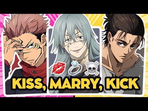 KISS 💋, MARRY 💍,  KICK 💀 [Anime BOYS] 🔥 | ANIME QUIZ