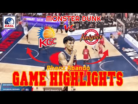 Rhenz Abando MONSTER DUNK / KGC vs SK KNIGHTS / EASL Game Highlights / March 5, 2023 sports tv