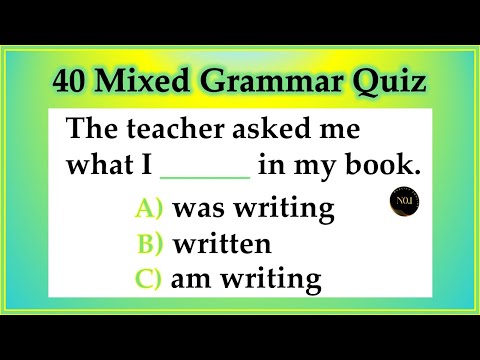 40 Grammar Tenses Quiz | Verbs in English Grammar | English Practice Test | No.1 Quality English