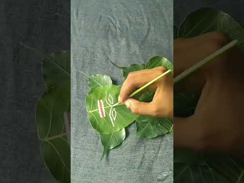 easy and beautiful leaf ganesha ji craft #leafcraft #handmade #happyganeshchaturthi #shorts #viral .