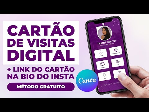 Como fazer CARTÃO DE VISITAS DIGITAL no Canva + LINK do CARTÃO DIGITAL na BIO do INSTAGRAM [Grátis]