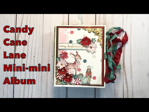 Christmas Mini Album a #scrappychristmaskrafts collab w/@KarolinasKrafts | Prima Candy Cane Lane