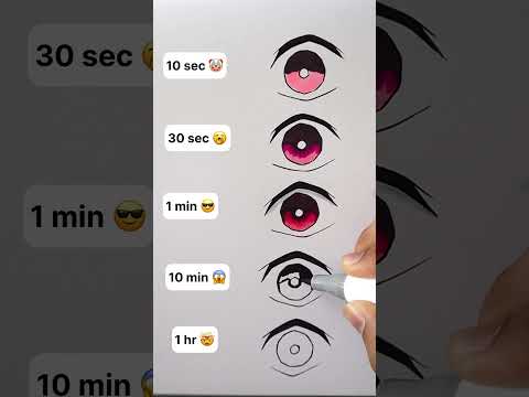 How to Draw Tanjiro Eye in 10sec, 1min, 1hr #shorts