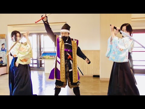 【小倉城武将隊／北九州市】天守閣にて演舞披露！忠興が！ガラシャが！侍女が舞う！【23/02/05 撮影】／Show where warlords dance and fight with music