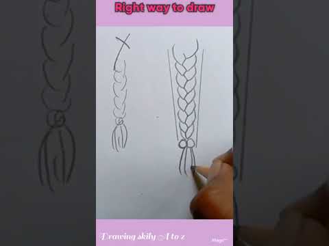 Braids drawing#shorts #drawingtutorial