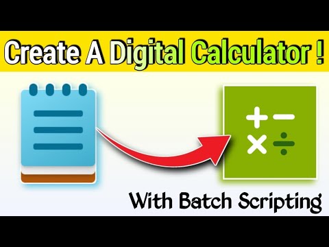 How to Create A Digital Calculator With Batch Scripting | Make a Calculator in a Notepad