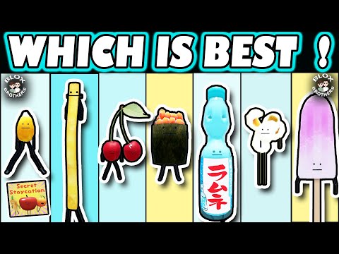 Best to Worst  JUICE PARTY FOODS Ranked for Gameplay / Secret Staycation / Roblox