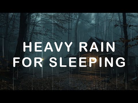 🔴 Heavy Rain for Sleeping - Stop Insomnia, Block Noise - Powerful Rain LIVE 24/7