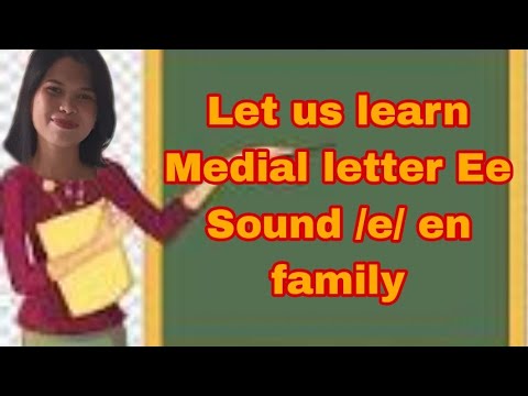 Medial Letter Ee/Reading Consonant Vowel Consonant/En