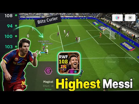 Lionel Messi Magical Booster 108 Highest Rated Epic Card Blitz Curler Gameplay - efootball 2025