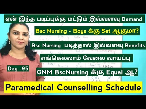 Day -95 Bscnursing Course Benefits % TN Paramedical Counselling schedule update