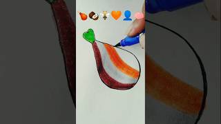 Satisfying creative painting 🍗🥥🐝🧡👤🧠#painting #short#creativeart #trending #viralvideo #coluring