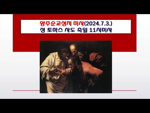 양주순교성지 미사(성 토마스 사도 축일  11시 미사 2024.7.3.)