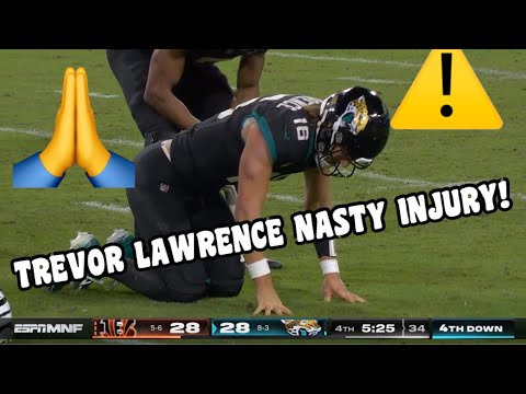 Trevor Lawrence Ankle Injury Vs Bengals 🙏😰 Jaguars Vs Bengals 2023 highlights