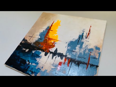 Urban Abstract Art palette knife technique. #abstractpainting #abstractart #acrylicart