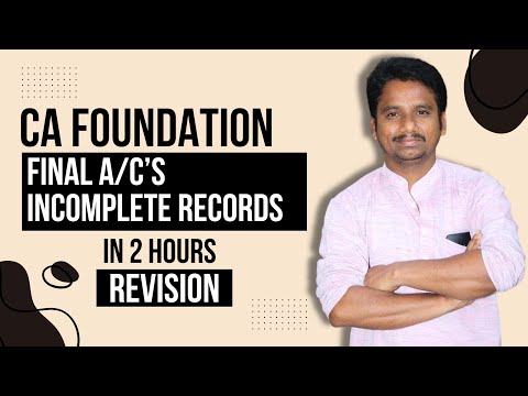 Accounts | CA Foundation | Revision | Jan 2025