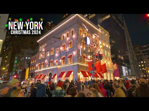 NYC Christmas Walk 2024 ✨ 5th Avenue 200th Birthday Celebration, 6th Avenue, Rockefeller Center Tree