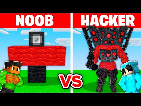 NOOB vs HACKER: I Cheated in a UPGRADED SPEAKERMAN Build Challenge!