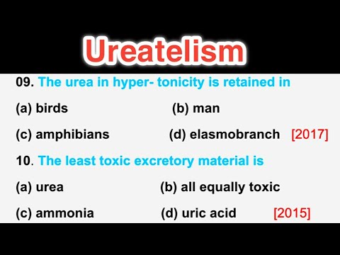 Excretory System MCQ || Ureatelism || Human Physiology || NEET 2023