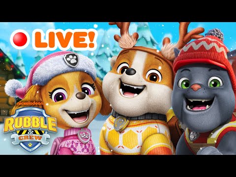 🔴 LIVE: Rubble & Crew + PAW Patrol Save Christmas! | Rubble & Crew