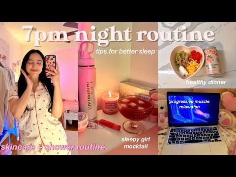 7pm NIGHT ROUTINE | unwind with me, skincare, self care