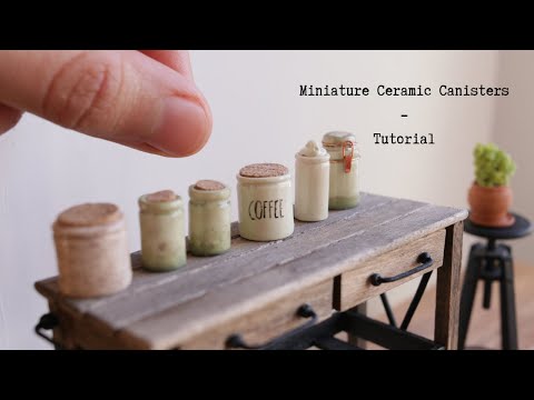 Easy Miniature "Ceramic" Canisters (made with Polymer Clay) - Tutorial