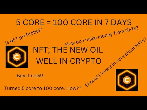 NFT ON CORE CHAIN, YOU COULD TURN YOUR 5 CORE TO 100 CORE. #nft #youngparrot #miidasnft #core #trade