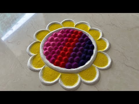 Satisfying rangoli/ navratri rangoli design/ rangoli for diwali/ festival rangoli