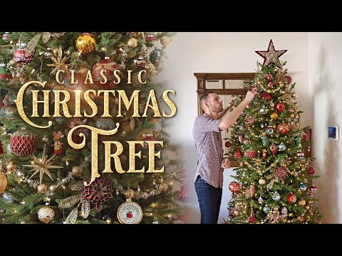 Christmas Tree Decorating - Classic Traditional Family Christmas Tree - Decorate With Me - Tutorial