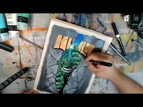 How to paint Hulk with Acrylic