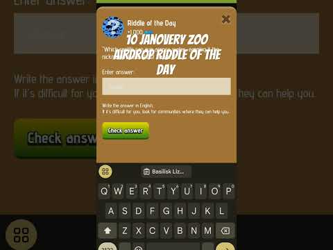 10 janovery Zoo Airdrop Riddle of the day